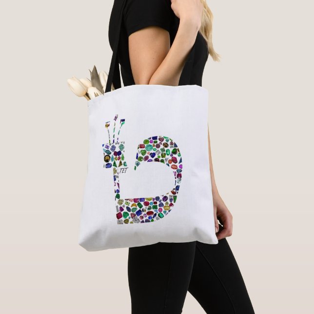 Bolso De Tela Hebrew Letter 'TET' made with Diamonds (Detalle)