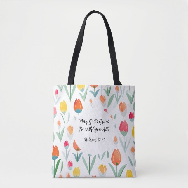 Bolso De Tela Hebrews 13:25 Tote Bag (Anverso)