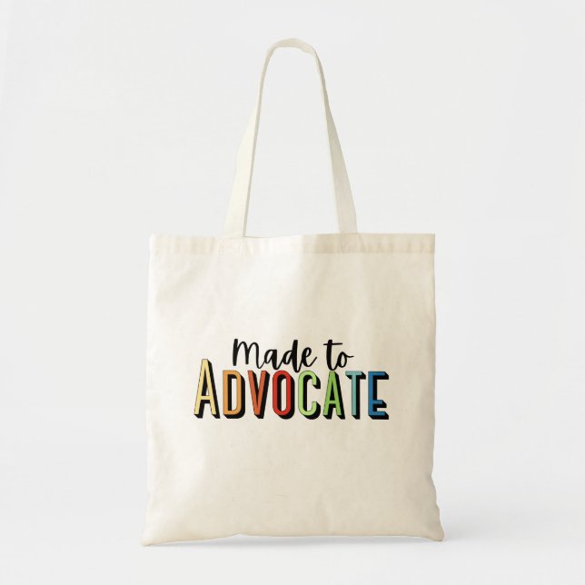 Bolso De Tela Hecha para abogar - Consejera escolar (Frente)
