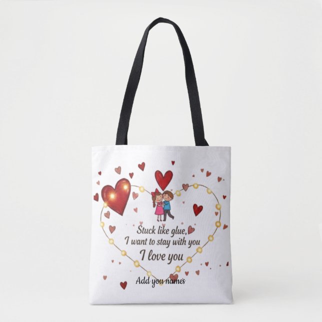 Bolso De Tela  Hechizo de amor romántico lindo  (Anverso)
