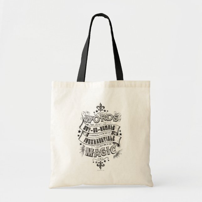 Bolso De Tela Hechizo de Harry Potter | Las Palabras Son Nuestra (Frente)