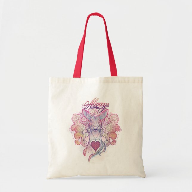Bolso De Tela Hechizo de Harry Potter | "Siempre" Doe Patronus (Frente)