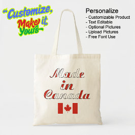 Bolso De Tela Hecho en Canadá con presupuesto natural beige para