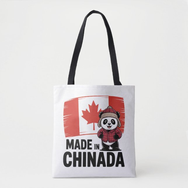 Bolso De Tela Hecho en Chinada Panda - Chino canadiense (Anverso)