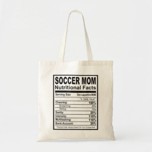 Bolso De Tela Hechos nutricionales de la madre del fútbol