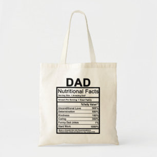 Bolso De Tela Hechos Nutricionales de Papá