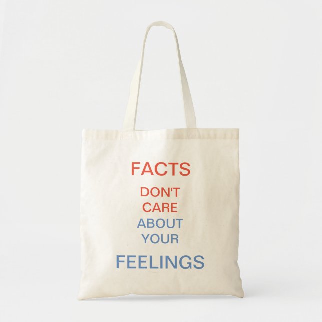 Bolso De Tela Hechos que no te importan tus sentimientos (Frente)