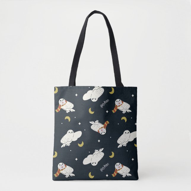 Bolso De Tela Hedwig Nighttime Moonlight Pattern (Anverso)