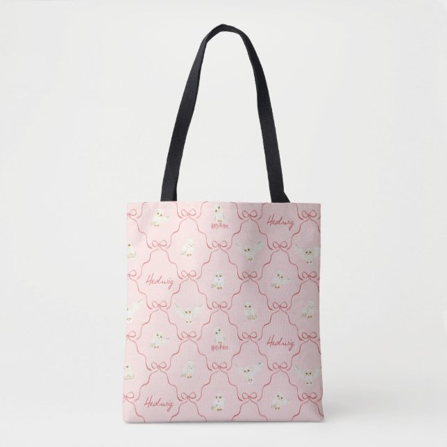 Bolso De Tela Hedwig Pink Ribbon Pattern (Anverso)