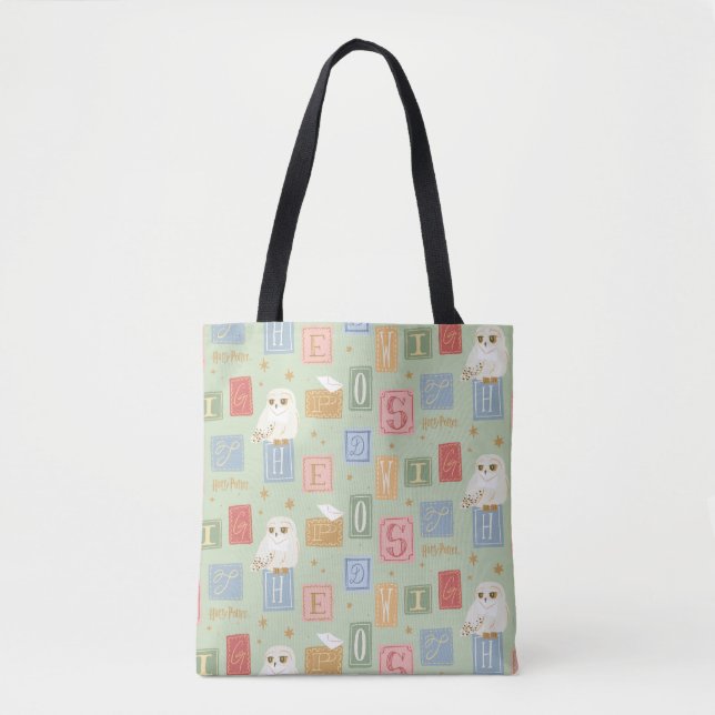 Bolso De Tela Hedwig Post Letter Block Pattern (Anverso)