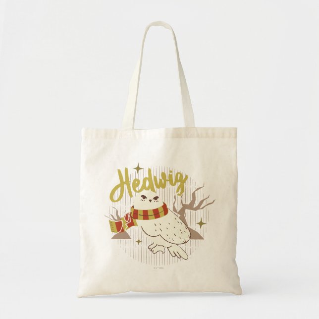 Bolso De Tela Hedwig Whimsical Forest Drawing (Frente)