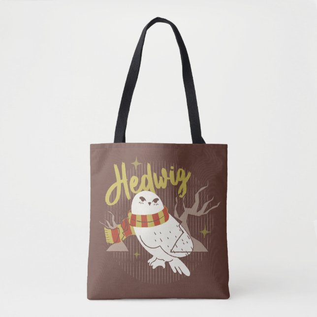 Bolso De Tela Hedwig Whimsical Forest Drawing (Anverso)