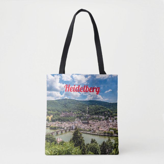 Bolso De Tela Heidelberg Neckar Panorama Alemania (Anverso)