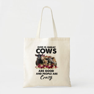 Bolso De Tela Heifer Gang God is Great Cows Are Good Y People