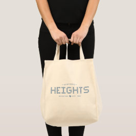 Bolso De Tela Heights Tile, Blue Tile, Houston Heights
