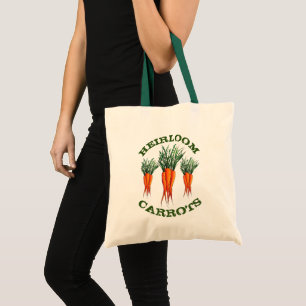 Bolso De Tela Heirloom Carrots Vegetable Kitchen Illustration
