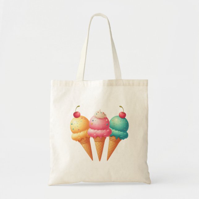 Bolso De Tela Helado colorido (Frente)