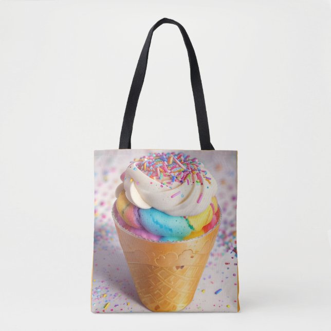 Bolso De Tela Helado Cream Cone Sprinkles (Anverso)