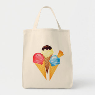 Bolso De Tela helado de cono - Tote de comestibles