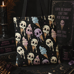 Bolso De Tela Helado De Cráneo Verano Goth Espeluznante