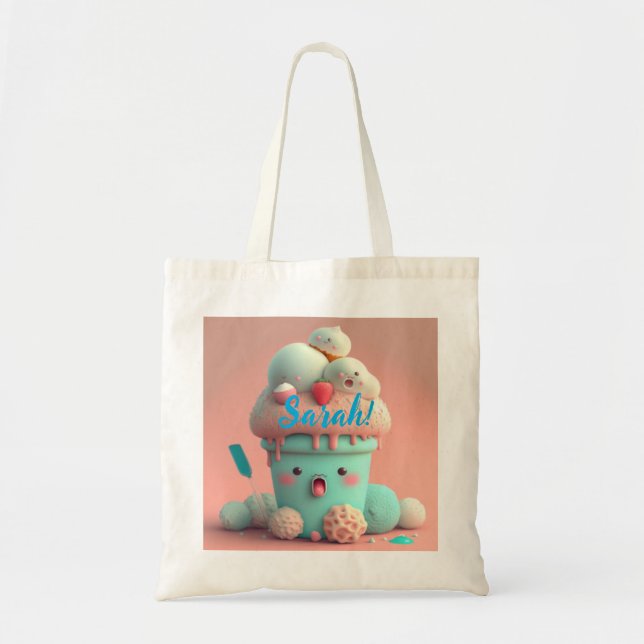 Bolso De Tela Helado de Kawaii (Frente)