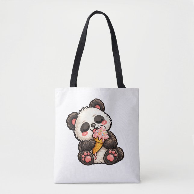 Bolso De Tela Helado de Panda Adorable (Anverso)