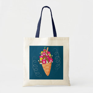 Bolso De Tela Helado Gato Dairy Food Sundato Gelato Kitty Meow