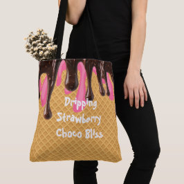 Bolso De Tela Helado,Goteando Felicidad de Choco Fresa,