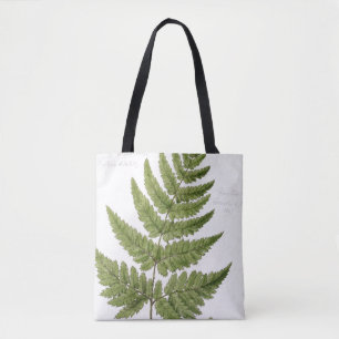 Bolso De Tela Helecho de escudo Espinoso-dentado amplio, pintado