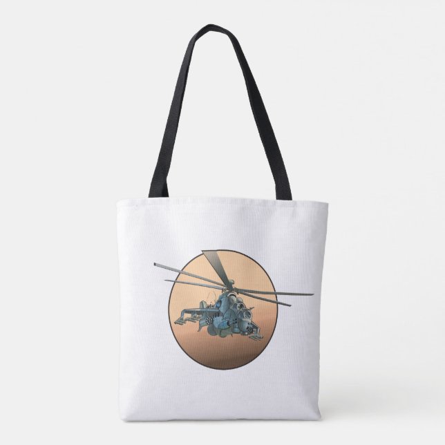 Bolso De Tela Helicóptero personalizado (Reverso)
