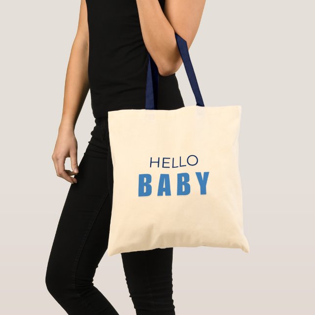 Bolso De Tela Hello Baby boy Shower Tote Bag (Anverso (producto))