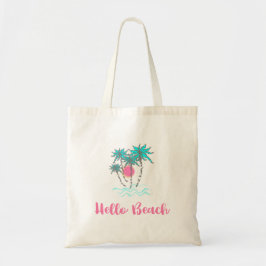 Bolso De Tela Hello Beach Tropical Style Summer Fun