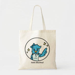 Bolso De Tela Hello Bluebird