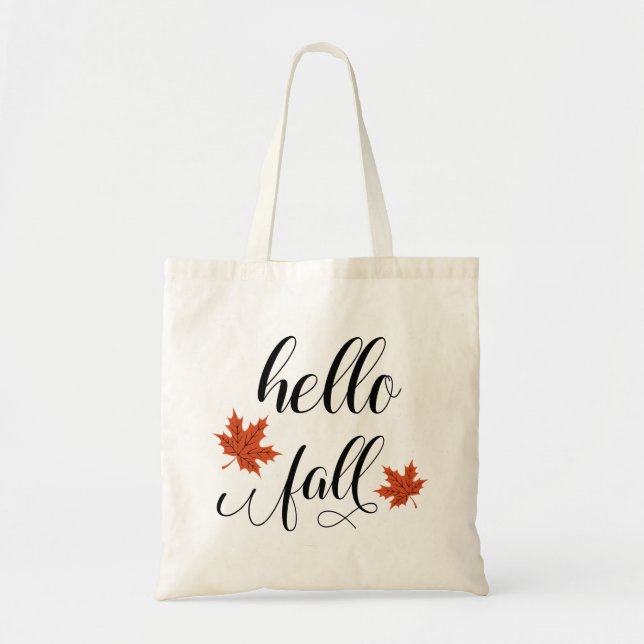 Bolso De Tela Hello Fall (Frente)