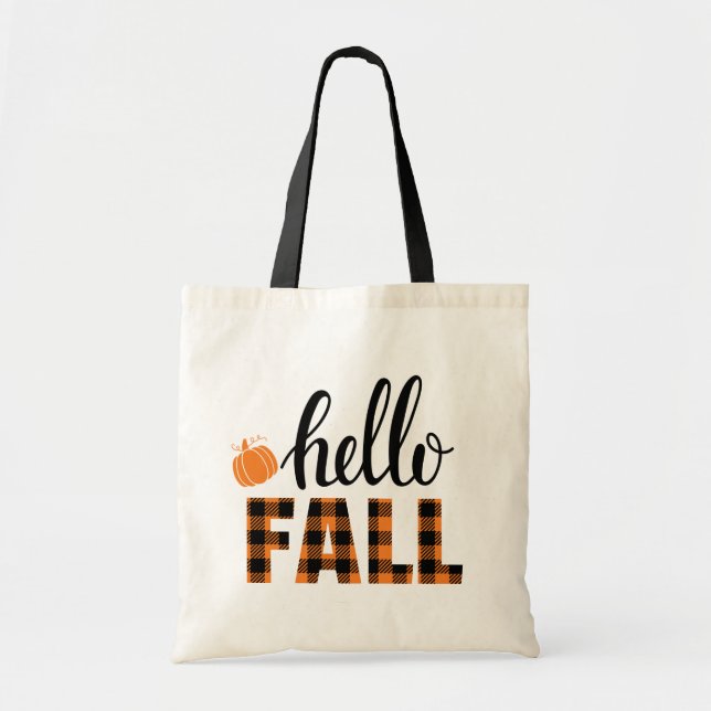 Bolso De Tela Hello Fall (Frente)