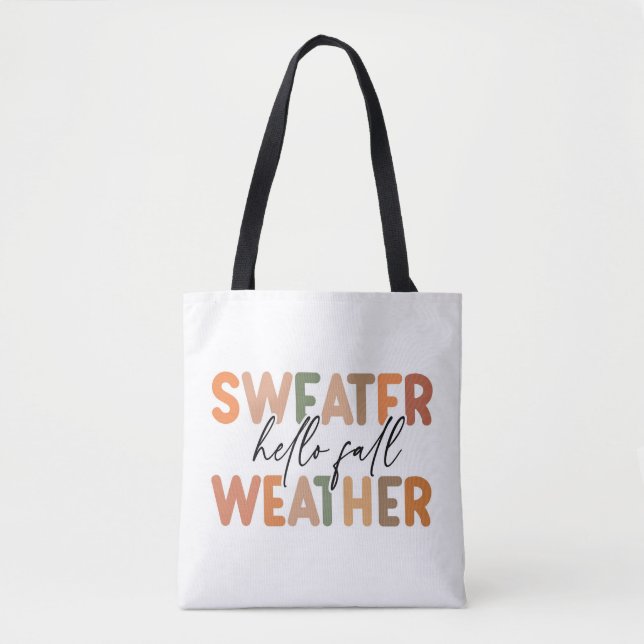 Bolso De Tela Hello Fall | Tiempo de sudoración (Anverso)