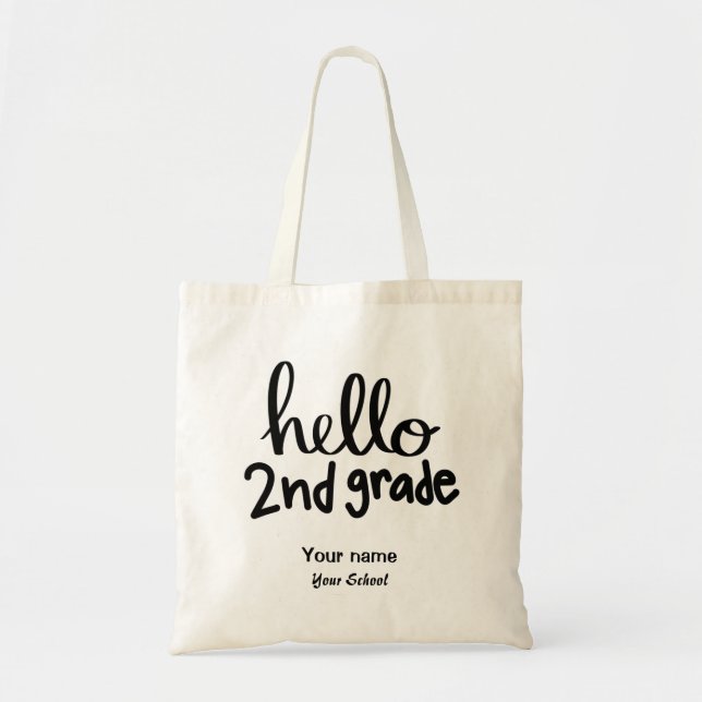 Bolso De Tela Hello Second Grado Tote Bag (Frente)