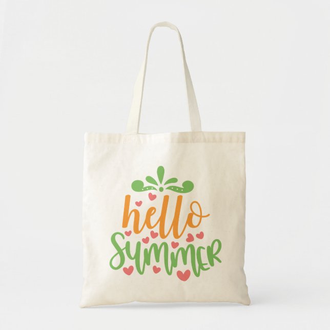 Bolso De Tela hello summer (Frente)