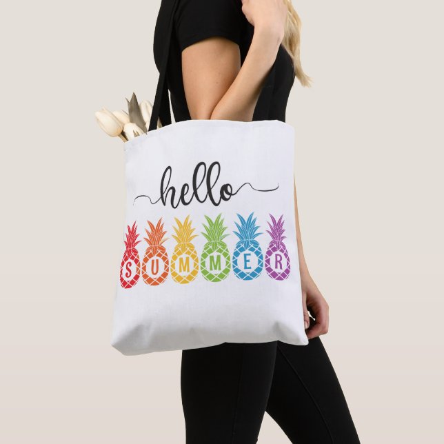 Bolso De Tela Hello Summer Pineapple (Detalle)