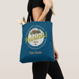 Bolso De Tela Helsinki, capital del alce de Finlandia, recuerdo 