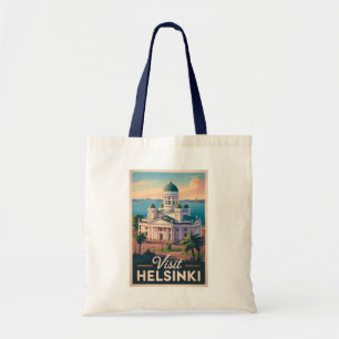 Bolso De Tela Helsinki Finlandia Catedral Viaje Arte Vintage