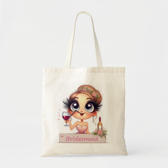 Bolso De Tela Hen de la dama de honor/Boda Bag (Frente)