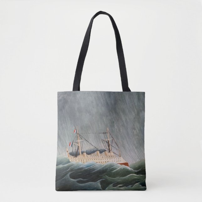 Bolso De Tela Henri Rousseau - El barco en la tempestad (Anverso)