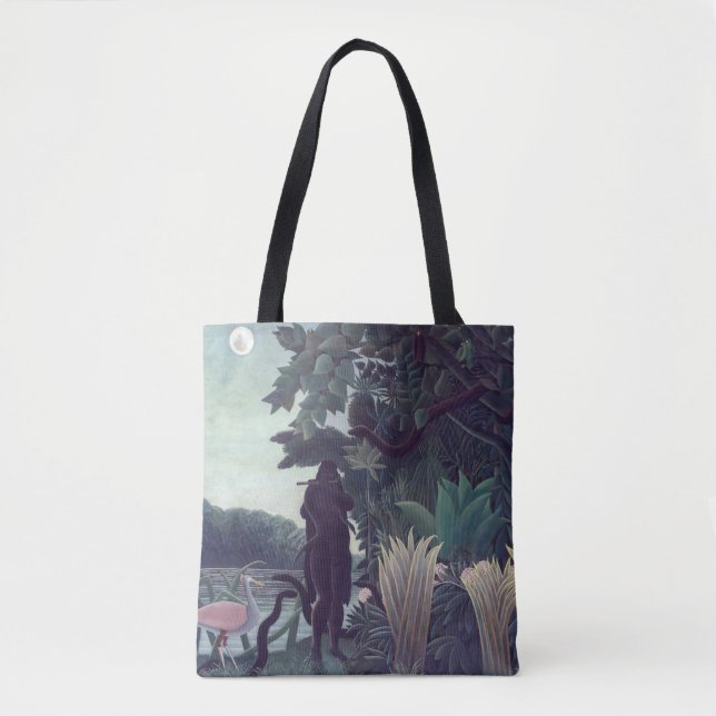 Bolso De Tela Henri Rousseau - El encantador de serpientes (Anverso)
