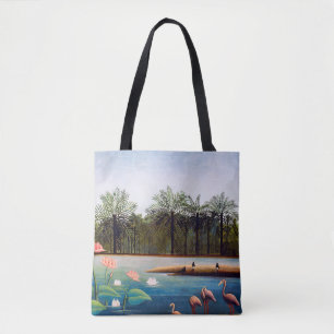 Bolso De Tela Henri Rousseau - Los flamencos