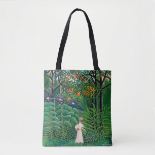 Bolso De Tela Henri Rousseau - Mujer caminando en un bosque exót