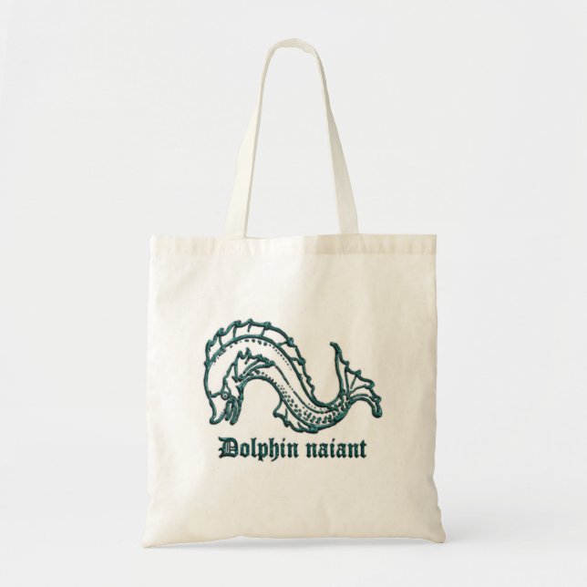 Bolso De Tela Heráldica medieval del delfín (Frente)