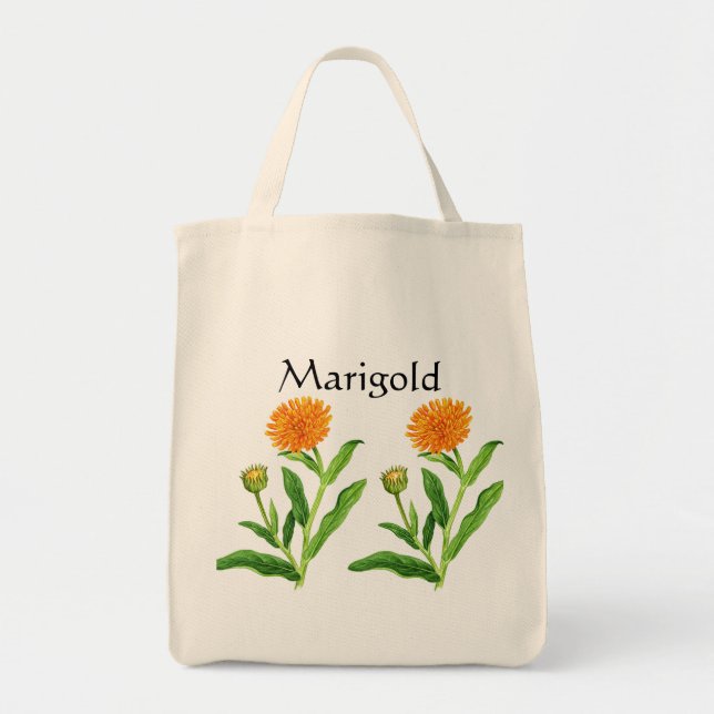 Bolso De Tela Herb Garden Series - Marigold (Frente)