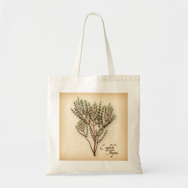 Bolso De Tela Herb Thyme en inglés (Frente)
