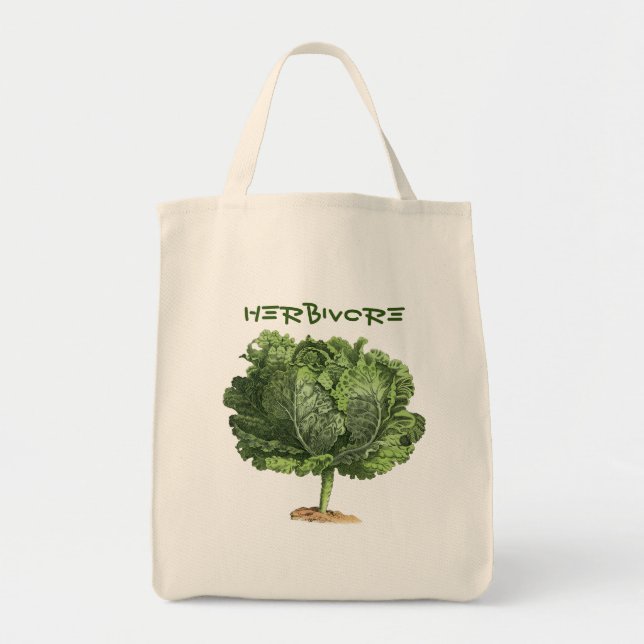 Bolso De Tela Herbivore Vegan Vegetarian (Frente)